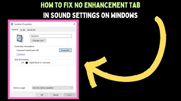 How to Fix No Enhancement Tab in Sound Settings on Windows 11