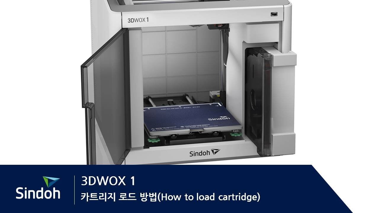 Sindoh(신도리코)_3DWOX1 How to load cartridge - YouTube