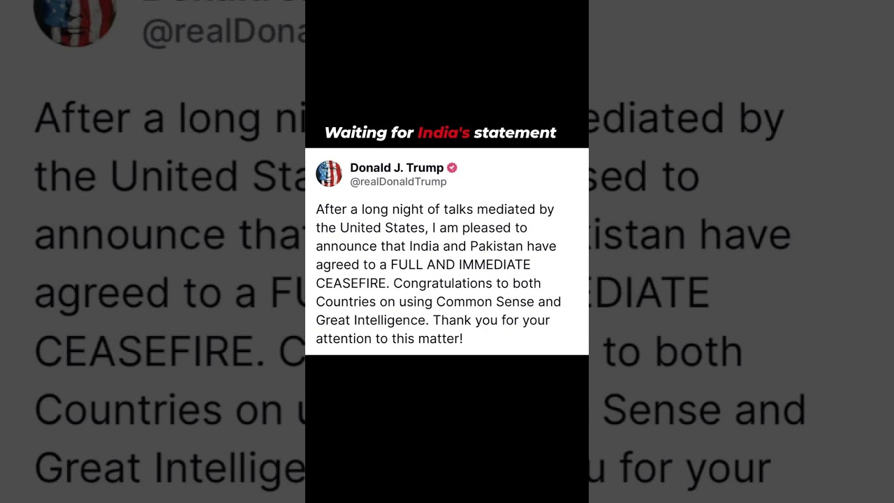 Donald Trump Tweet for India Pakistan War 