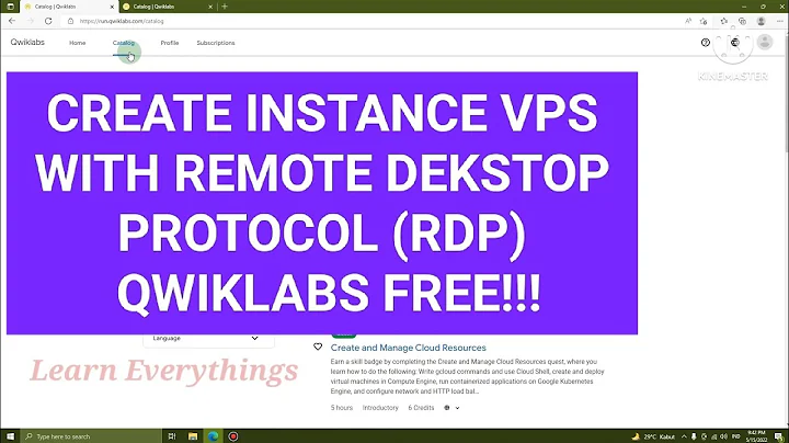 Create Instance with Remote Desktop Protocol in Qwiklabs