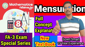 8th Class Maths(2024-25) New Syllabus|| Chapter-11||Mensuration  full Concept