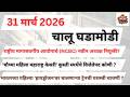 31 मार्च 2026 चालू घडामोडी | स्पर्धा परीक्षांसाठी अत्यावश्यक (MPSC/PSI/STI)