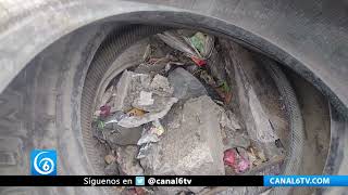 Bache pone en riesgo a vecinos de la col Alfredo del Mazo en #Ixtapaluca