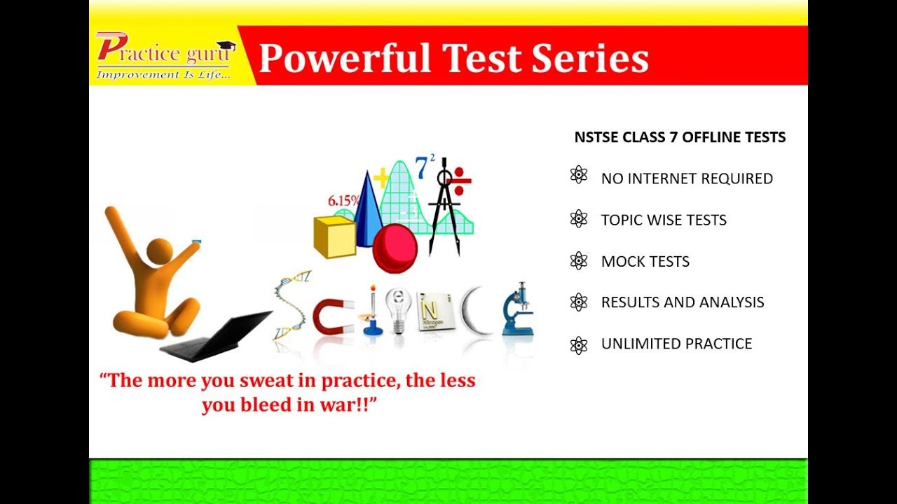 NSTSE CLASS 7 - offline tests software - easy to use.