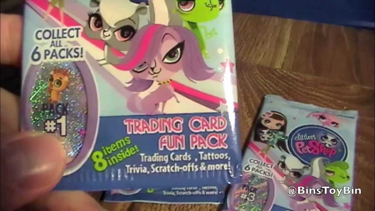 Littlest Pet Shop Enterplay Trading Card Fun Packs 2013 Opening by Bin s Toy Bin