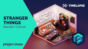 Stranger Things - Blender 2.8 Low Poly 3D Modeling Tutorial