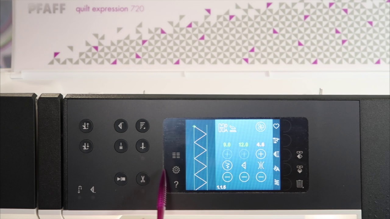 Pfaff Quilt Expression 720 10 Stitch Width & Stitch Length Settings ...