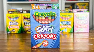 NEW Crayola Swirl Crayons Unboxing, Swatches and Review