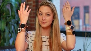 Best Smartwatch For Women 2016!(Kelly's first impression of women's Moto 360, Samsung Gear S2, Apple Watch, Pebble Time Round, and LG Watch Urbane. http://smrtwat.ch/women29 Moto 360 ..., 2016-04-05T13:36:15.000Z)