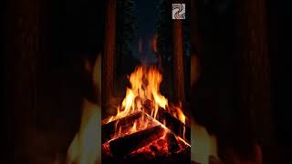 Midnight Lake Bonfire - 4K Cozy Winter Night ASMR ✨🔥#NightASMR #Fireplace #Moonlight #USA