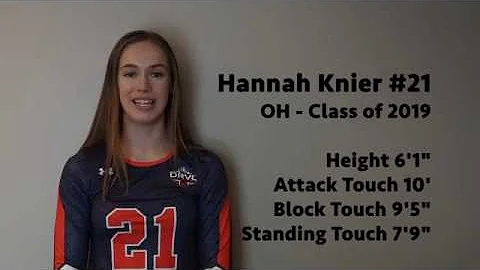 Hannah Knier - 6'1" Outside Hitter - Class of 2019