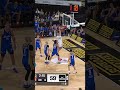 Carlin Davison rattles the rim on the finish!