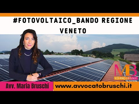 Fotovoltaico Bando Regione Veneto