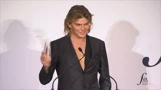 Jordan Barrett Award Speech, Male Model Of The Year