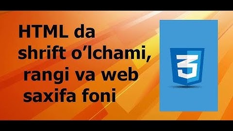 Informatika 9 - sinf HTML da shrift o
