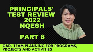 PRINCIPALS TEST REVIEW PART 8 NQESH REVIEW TEAM PLANNING OF GAD PROGRAMS PROJECTS AND ACTIVITIES screenshot 2