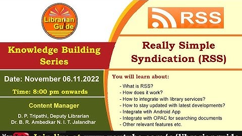 Really  Simple Syndication (RSS)