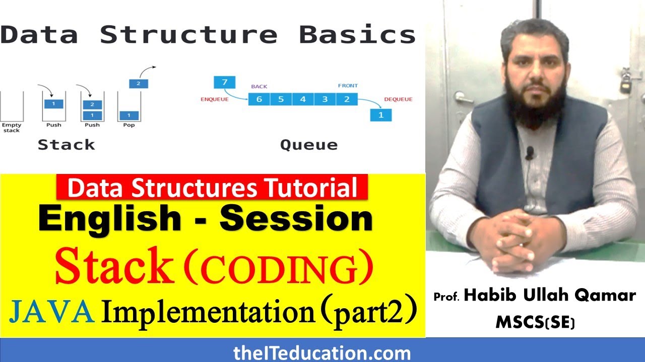 [ENG] Stack implementation using Array in JAVA - A complete code ...
