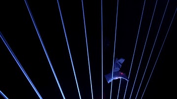 Lightdiction - Laser Harp show #2 - KB2D controller