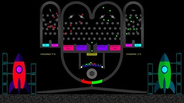 Launch the Rocket First - Marble Race in Algodoo