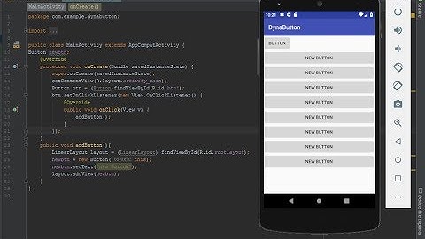 How To Generate Dynamic Button in android