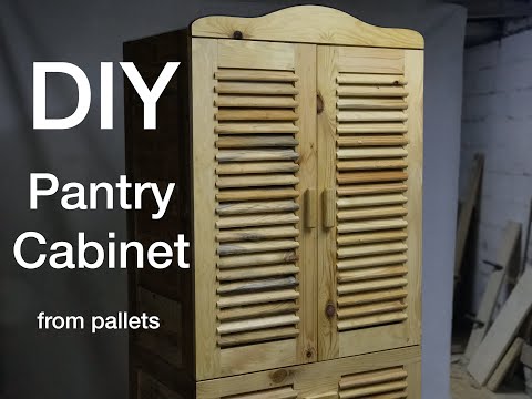 DIY//Paletten Kiler Dolabı Yapımı//Pantry Cabinet from Pallets