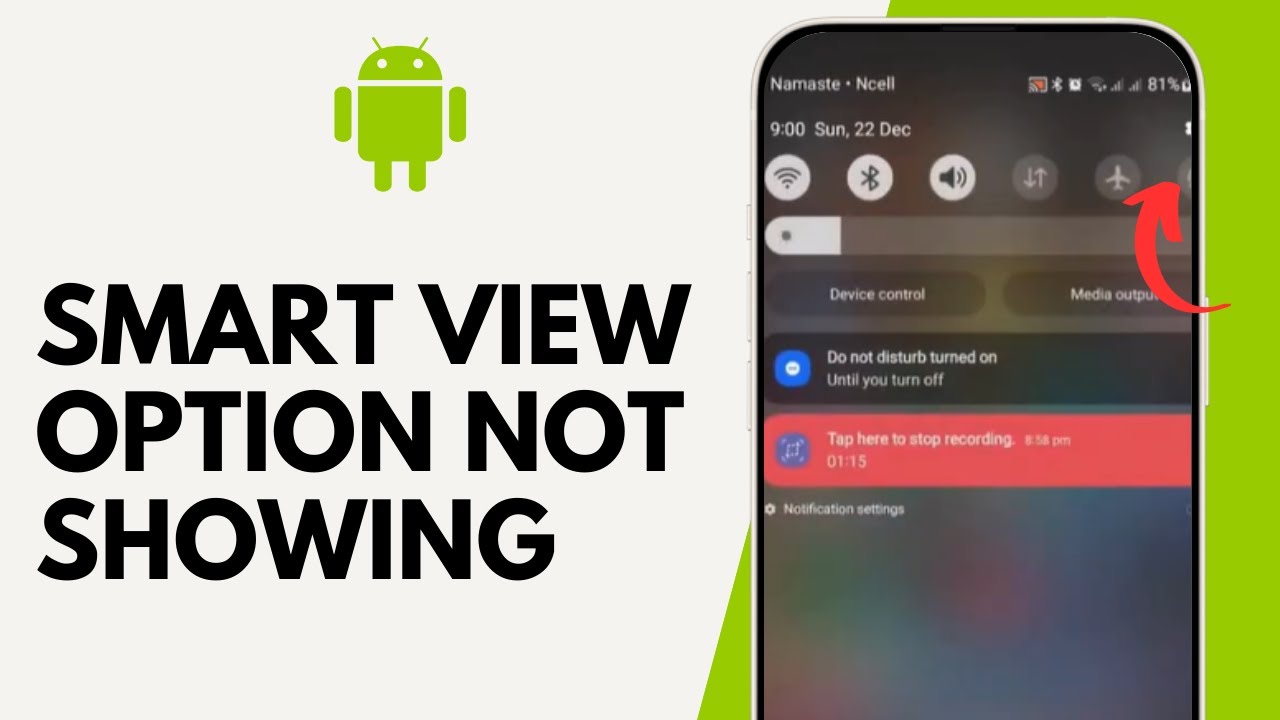How to Fix Smart View Option not Showing in Android - YouTube
