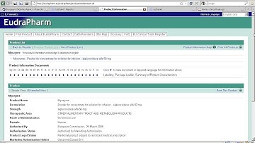 Searching databases for orphan drug information