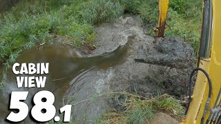 A Very Satisfying Episode Of Removing Two Beaver Dams  Beaver Dam Removal With Excavator No.58.1