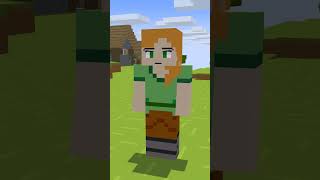 Villager irritating alex in Minecraft #minecraft #animation #shorts