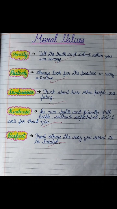 Moral values #moral #values #education #educationalvideo