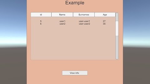 How to connect a database with unity.