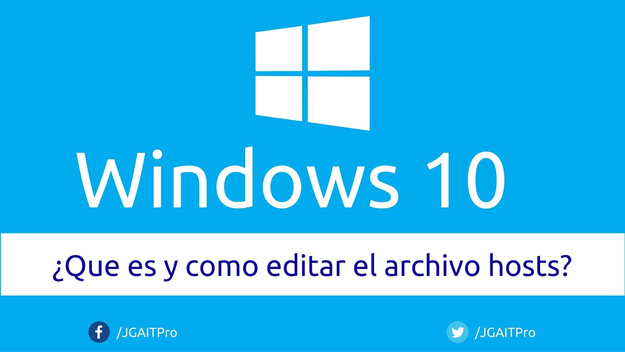 Que es y como editar el archivo hosts en windows 10 youtube