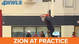 Zion Williamson practicing with Pelicans - Wed. March 23