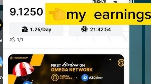 AZCoiner Free Mining/OMEGA Network  App Complete Details || New Mining App On Omega Network #learn