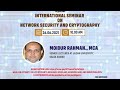 Join the International Seminar on Network Security & Cryptography 🔐