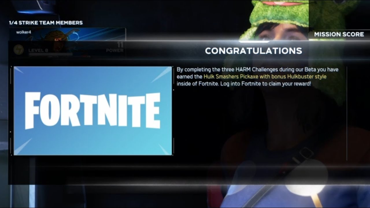 Marvel S Avengers Beta Harm Challenges Guide How To Get Hulk Smasher Pickaxes In Fortnite Youtube