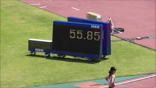 女子400m_予選1組_三重インターハイ陸上20180802