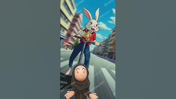 Turtle vs Rabbit 2.0 #ai #aiart #chillout #turtle #rabbit