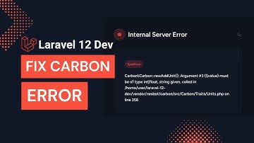 How to Fix Carbon Error on Laravel 12 Dev