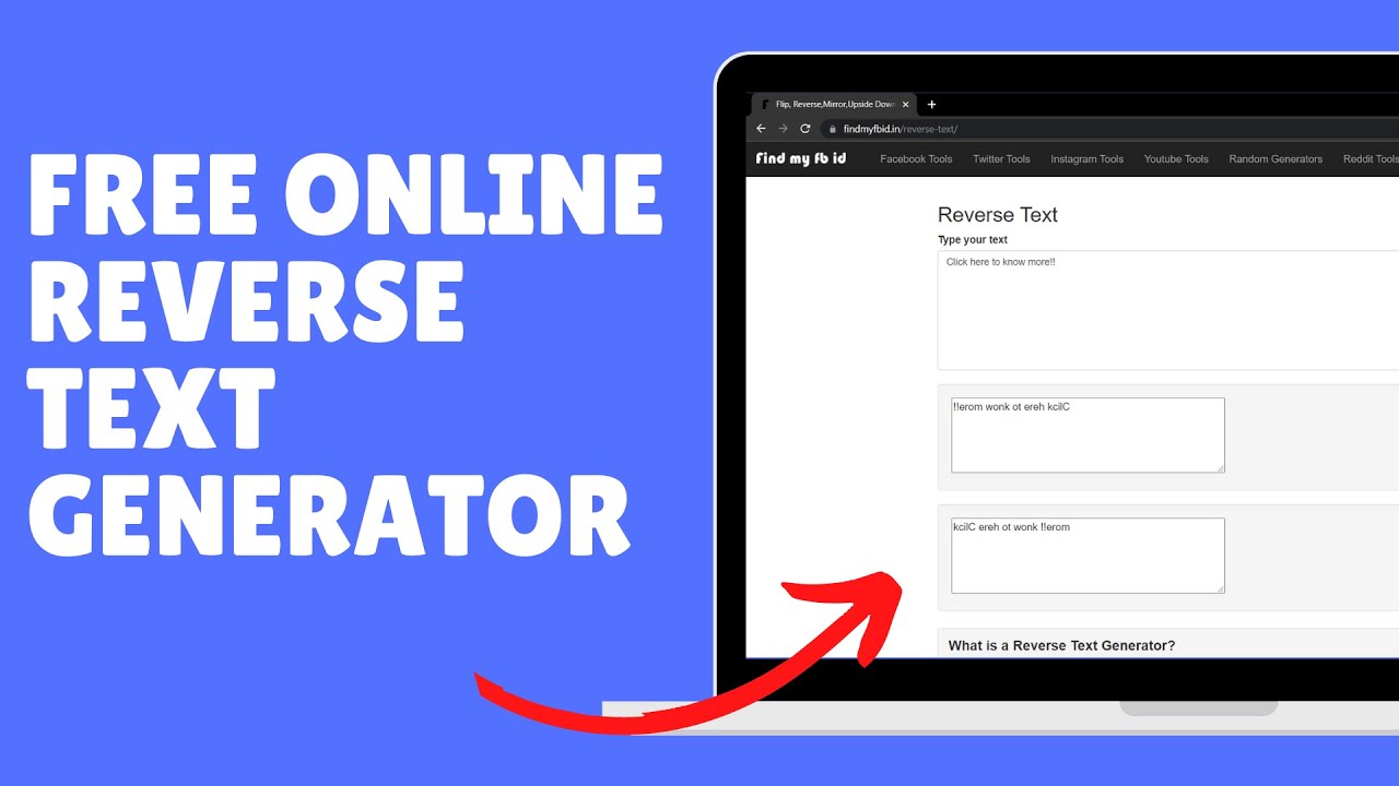 Free Reverse Text Generator (Mirror tool)