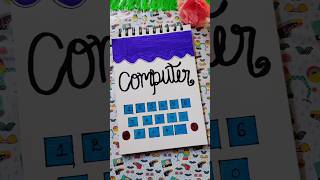Computer Title Page Design | Easy & Creative Handwritten Notebook Art | Aesthetic Project Cover Idea