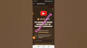 My Secret To Never Running Out Of Energy Code | MemeGirls | Memefi Memefi video task Code