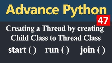 Creating a Thread by creating Child Class to Thread Class in Python (Hindi)