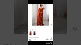 Meesho saree converted into dress idea 👗#please #subscribe