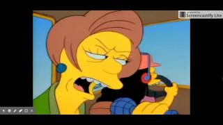 The Simpsons - Sherri and Terri kiss Bart
