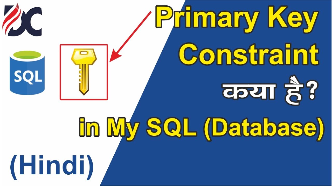 Primary Key Constraint In SQL Database in Hindi - YouTube