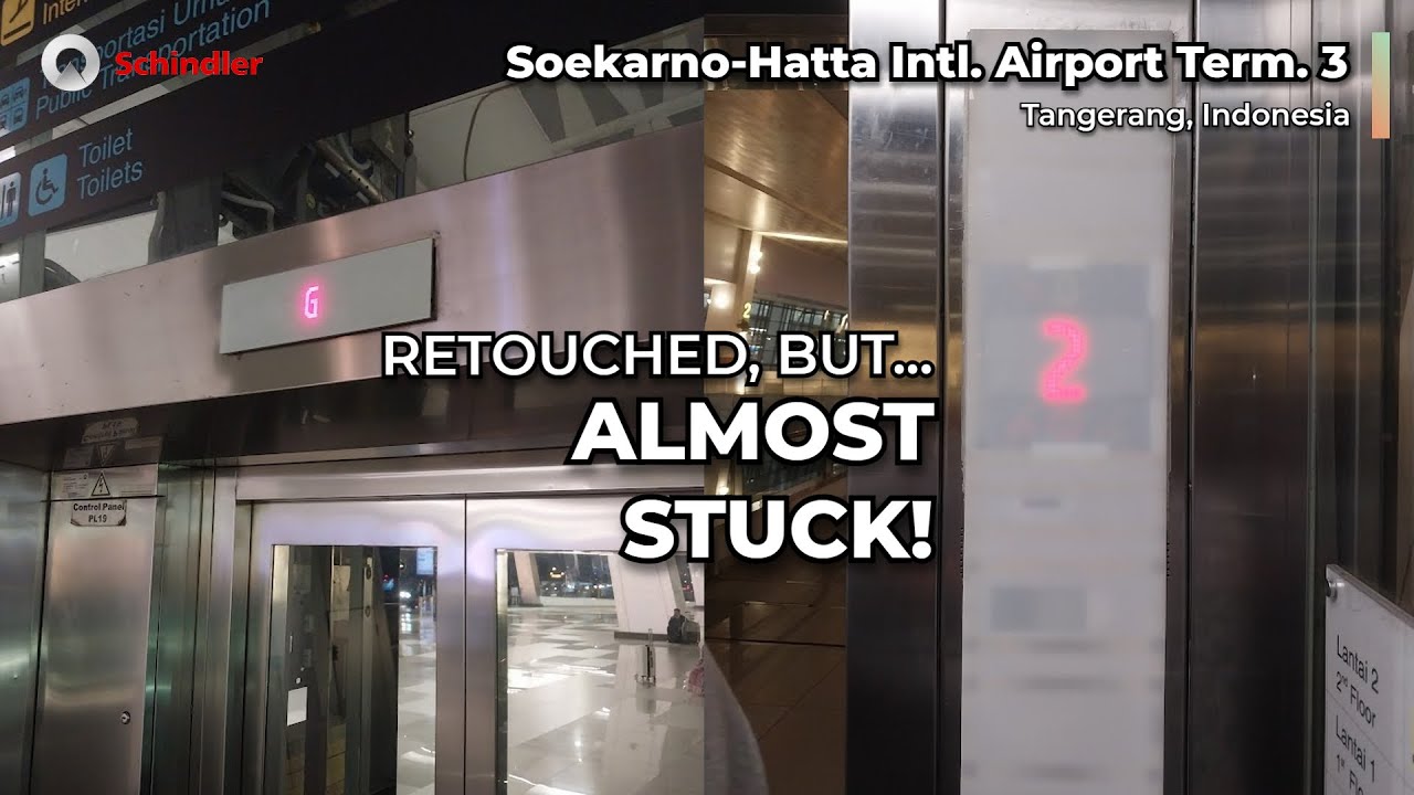 ALMOST STUCK in a Schindler Elevator - CGK Terminal 3, Tangerang, ID