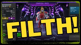R3 7 Star Sig 145 Omega Red Is Definition Of Filthy Champion In MCOC! Rankup And ROL Speedrun!