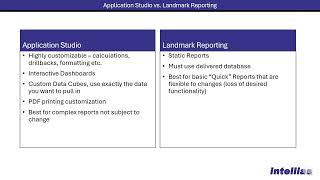 Tips & Tricks:  Reporting - Infor Landmark vs Application Studio screenshot 5